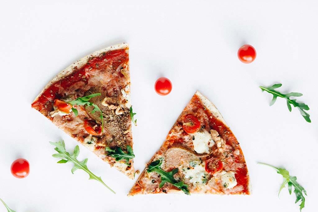 oven pizza slices